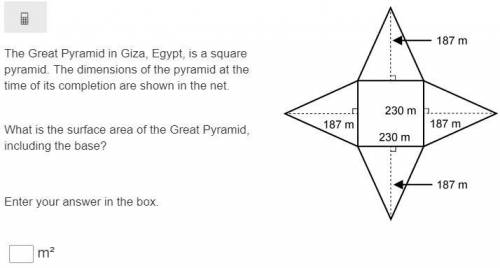 The Great Pyramid in Giza, Egypt, is a square pyramid. The dimensions of the pyramid at the time of
