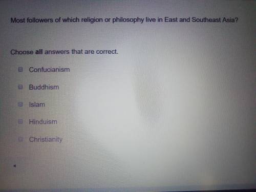 Most followers of which religion or philosophy live in East and Southeast Asia?