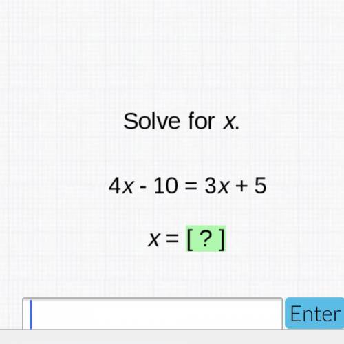 Solve for x help me solve this