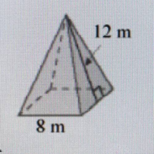 Calculate the height of the square based pyramid