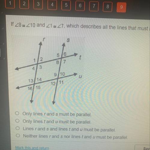 Which describes all the lines that must be parallel?