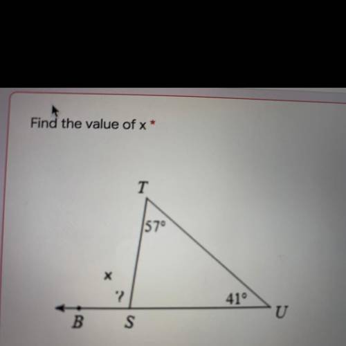 Find the value of x *