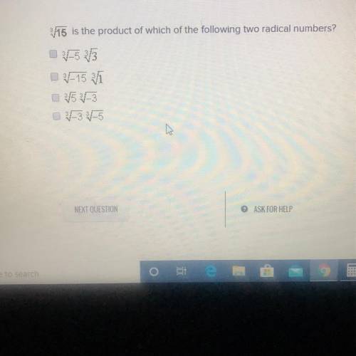 3^15 is the product of which of the following two