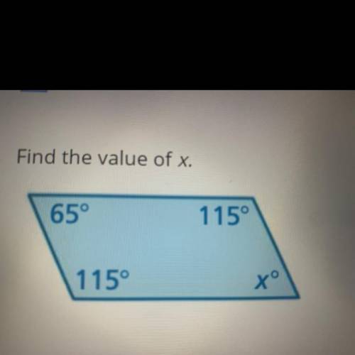 Please find the value of x
