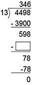 Complete the division problem by determining the number that should be placed in the box.