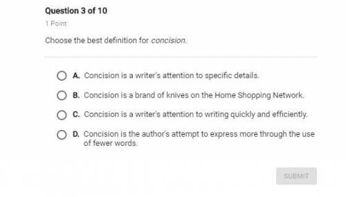 Choose the best definition for concision