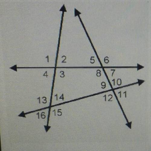 *WILL MAKE BRAINLIEST* In the diagram, which two angles are alternate interior angles with angle 14?