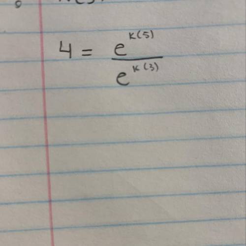 Solve for the variable k