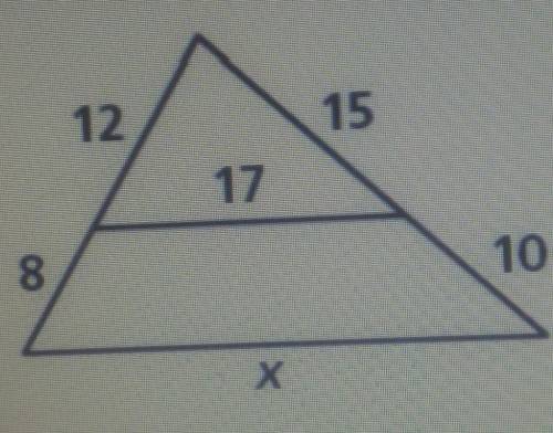 The triangles are similar. Find the value of x. Round to the nearest tenth.(Please help!)