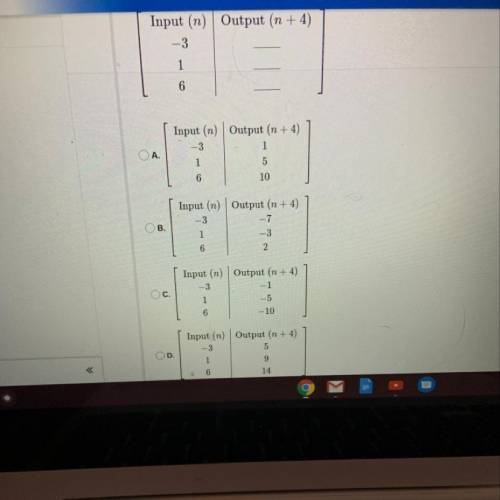 Complete the function table. Help me please