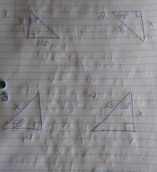 Solving for a missing side. Find the missing side. Round to the nearest tenth. Please show the work.