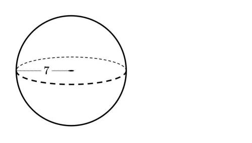 Find the volume of the sphere. Either enter an exact answer in terms of π or use 3.14, for π and rou