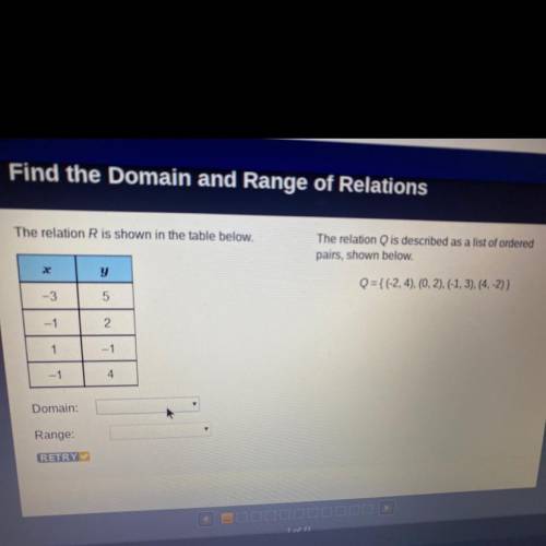 Find the domain and Range