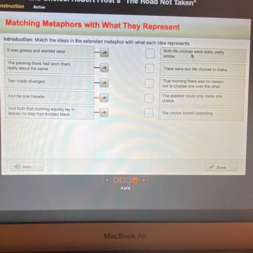 Introduction: Match the ideas in the extended metaphor with what each idea represents. That morning