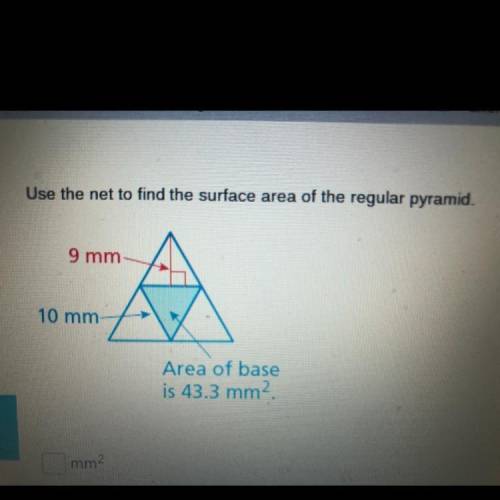 I need help on the surface area of the regular pyramid