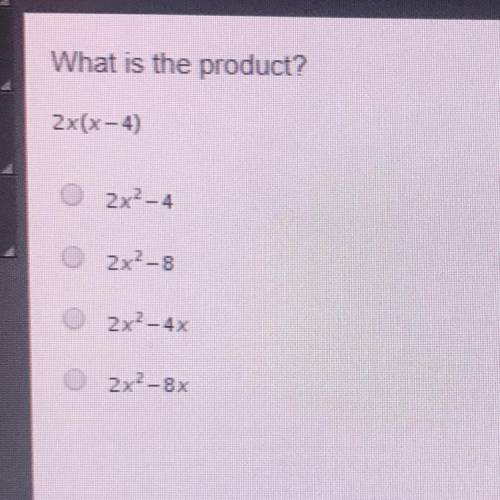 What is the product ? 2x(x-4)