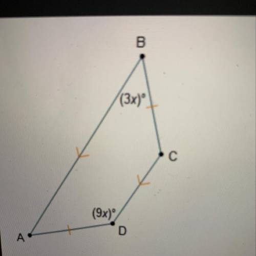 What is the value of x in trapezoid ABCD? HT O x=15 O x=20 O x=45 x=60 (9x) Save and Exit Next Submi