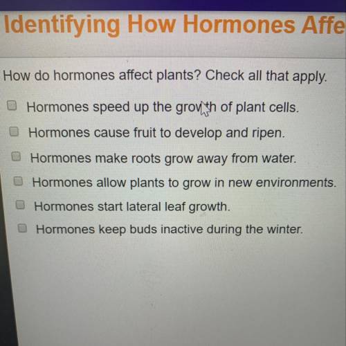 How do hormones affect plants