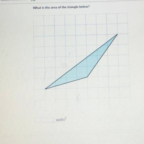 What is the area of the triangle below!