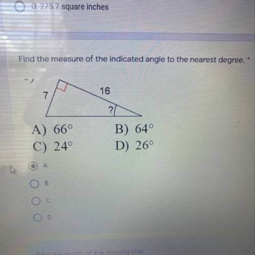 What is the measure of the angle