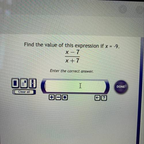Find the value of this expression if x= -9