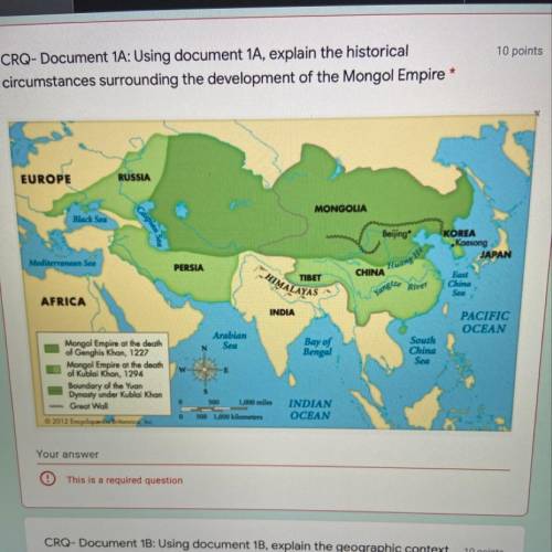 Explain the historical circumstances surrounding the development of the Mongol empire