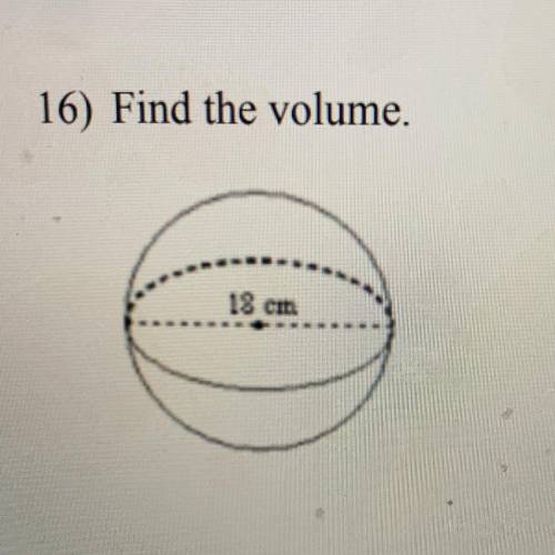 Help me find the volume to this circle please