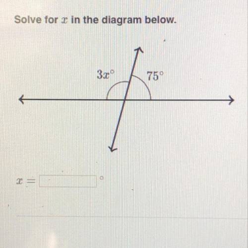 Solve the X in the diagram below? Click the picture
