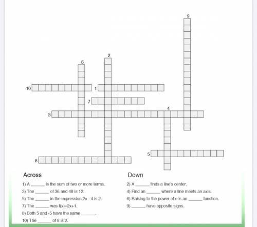 This is the 1st crossword for the last question