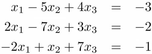 Solve the following system of linear equations.