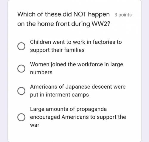 Which of these did NOT happen on the home front during WW2?