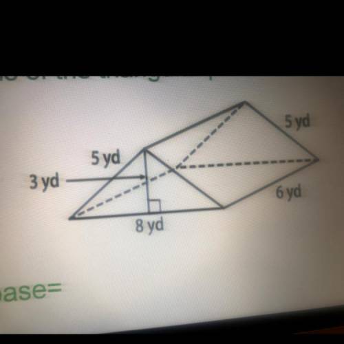 Find the volume of the triangular prism. V=1/2h(bh); base=