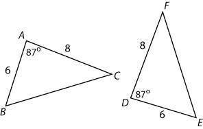 (BRAINLIEST QUESTION) Triangles ABC and DEF are shown below. Which triangle congruency theorem can b