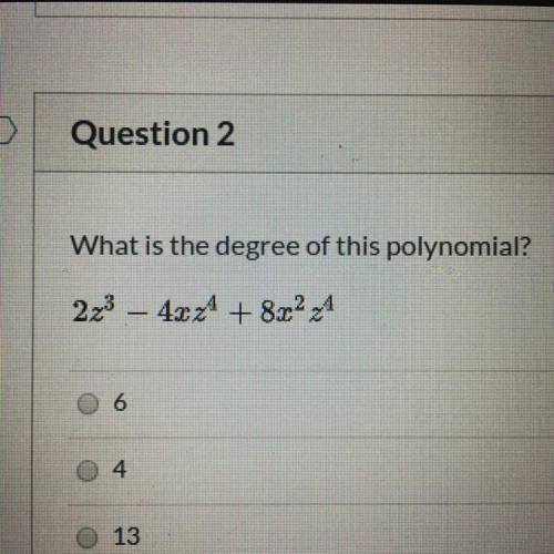 What’s the degree of this polynomial