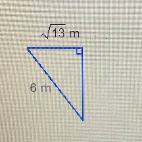 Which statements are true about the unknown side length in this right triangle? Check all that apply