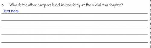 Chapter 7 lightning thief Percy Jackson please help ASAP