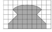 Explain how you would estimate the area of the figure below.  (Each square represents 1 square foot)