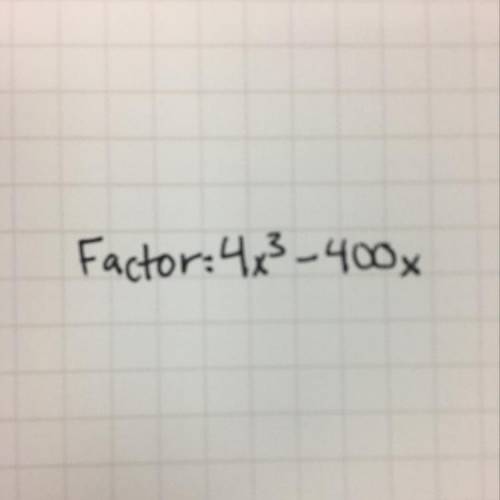 Factor 4x^3-400x thanks a lot