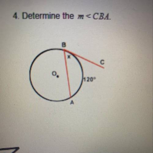 Determine the angle CBA helpppp pleaseee