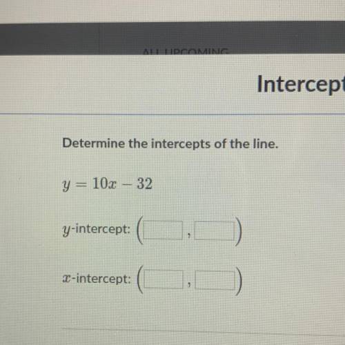 What are the intercepts of the line