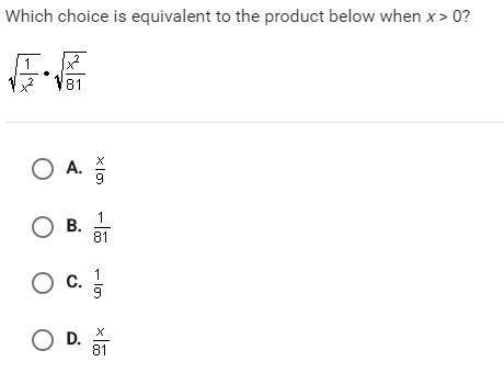 I got the answer as letter C, can someone check me to make sure that is correct? Thank you in advanc