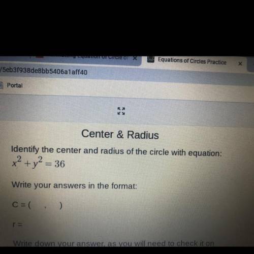 Please help asap!! i figured out the radius was 6 but idk how to find the center. (see picture)