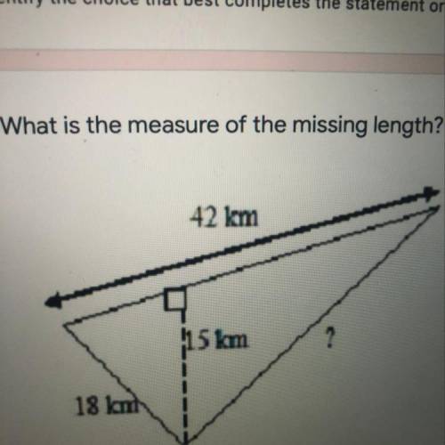 What is the measure of the missing length?