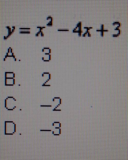 Use the zeros of the following quadratic to find the x value