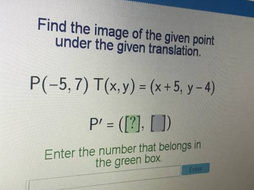 Find the image of the given point under the given translation