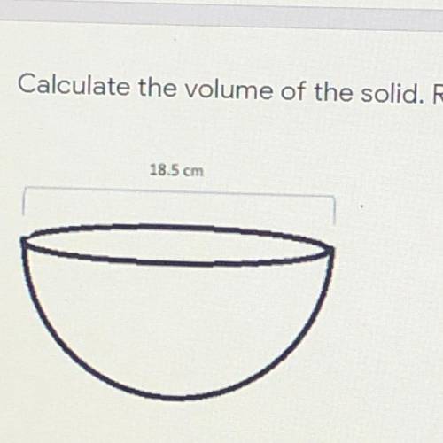 Calculate the volume of the solid. Round answer to the nearest hundredth.