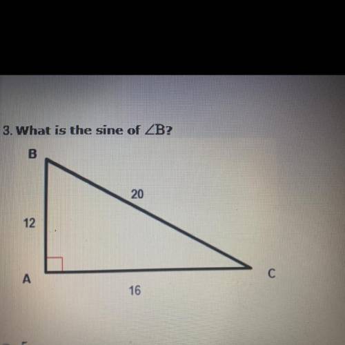 What is the sine of angel B?