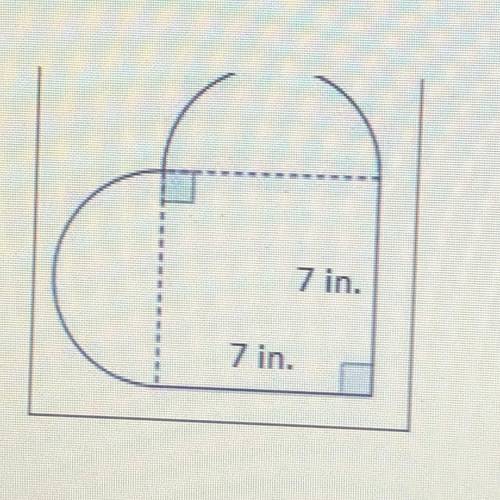 What is the area of the figure? 59.99 in2 87.465 in2 202.86 in2 20.98 in2