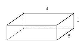Which expression can be used to find the surface area of the following rectangular prism? O 4+4+8+8+
