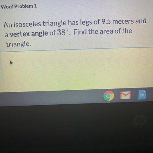 What’s the are of the triangle
